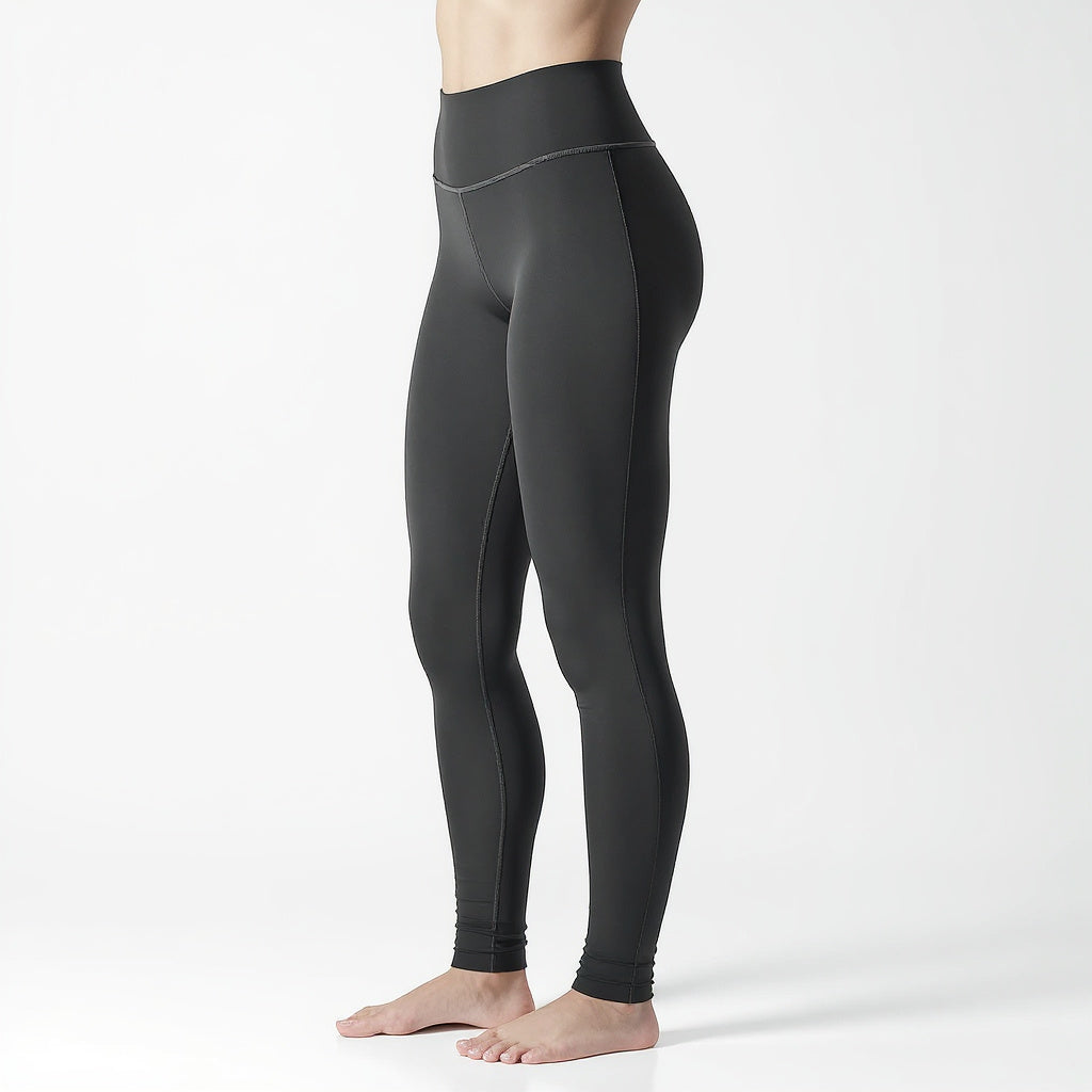 Image 3 Side View of sweat-wicking gym leggings, sleek,modern,athletic,minimalist,versatile