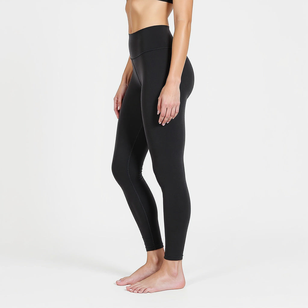 Image 3 Side View of stretchable yoga leggings, minimalist,modern,versatile,athleisure,sleek