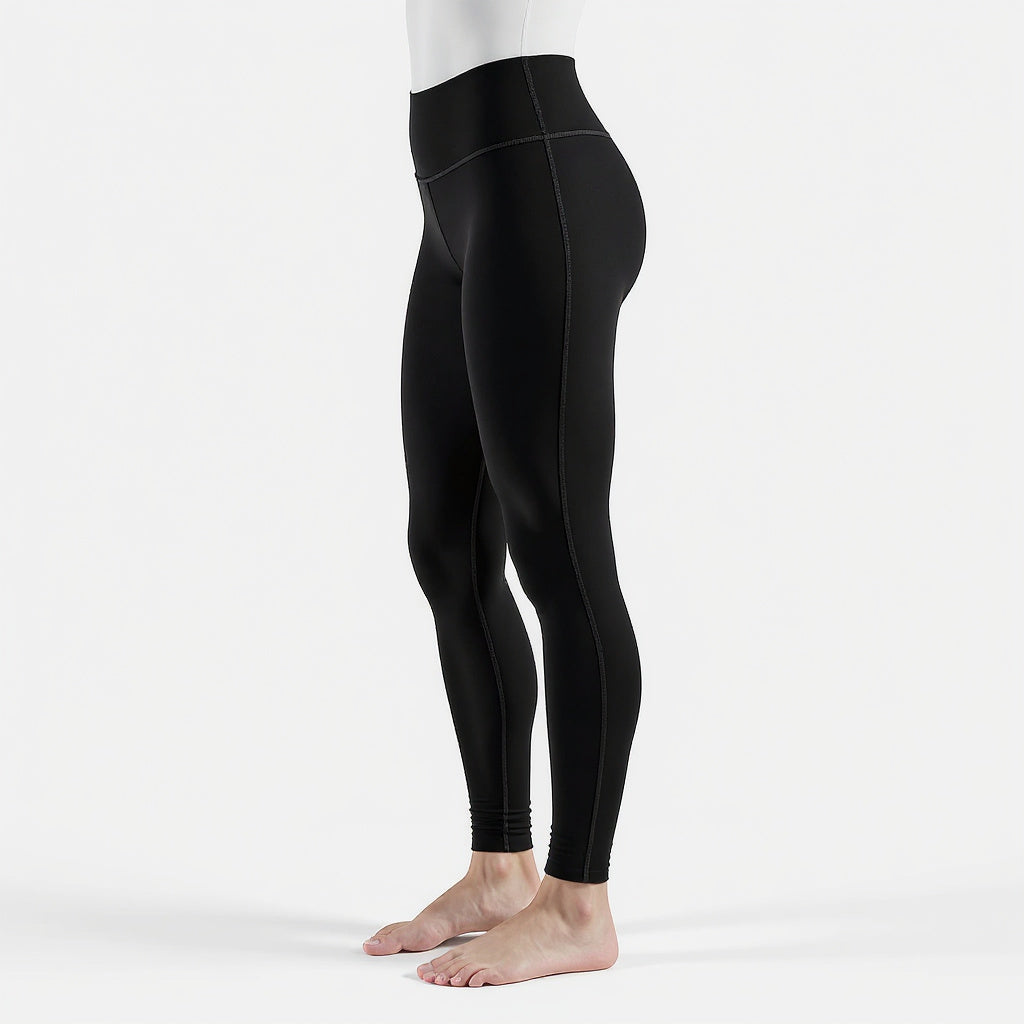 Image 3 Side View of high compression workout leggings, athleisure, sleek, modern, minimalist, performance