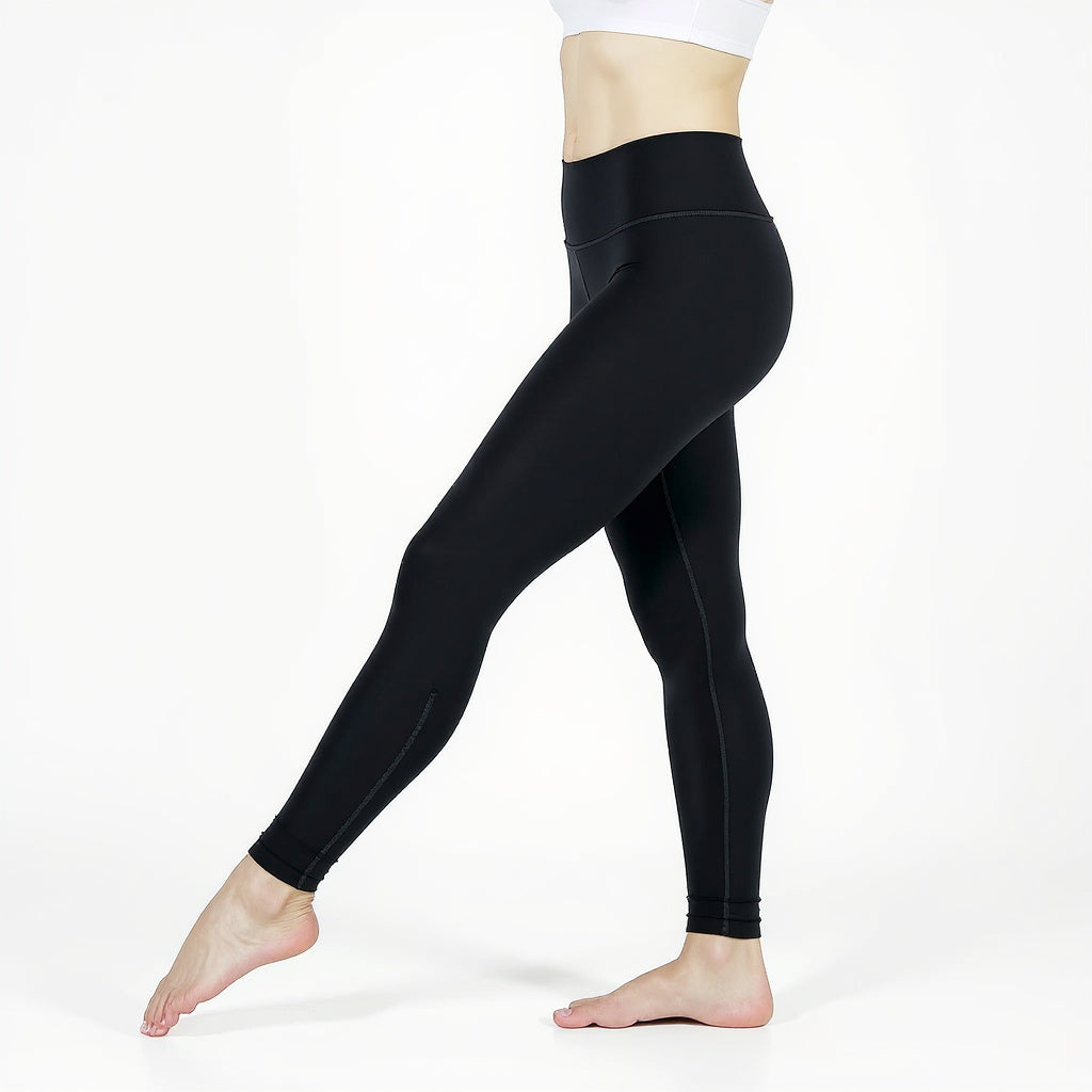 Image 3 Side View of seamless squat-proof leggings, minimalist, athleisure, modern, streamlined, versatile