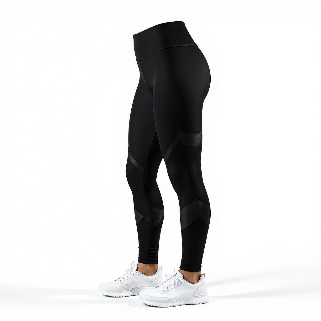 Image 3 Side View of compression workout leggings, sleek,modern,minimalist,athletic,versatile
