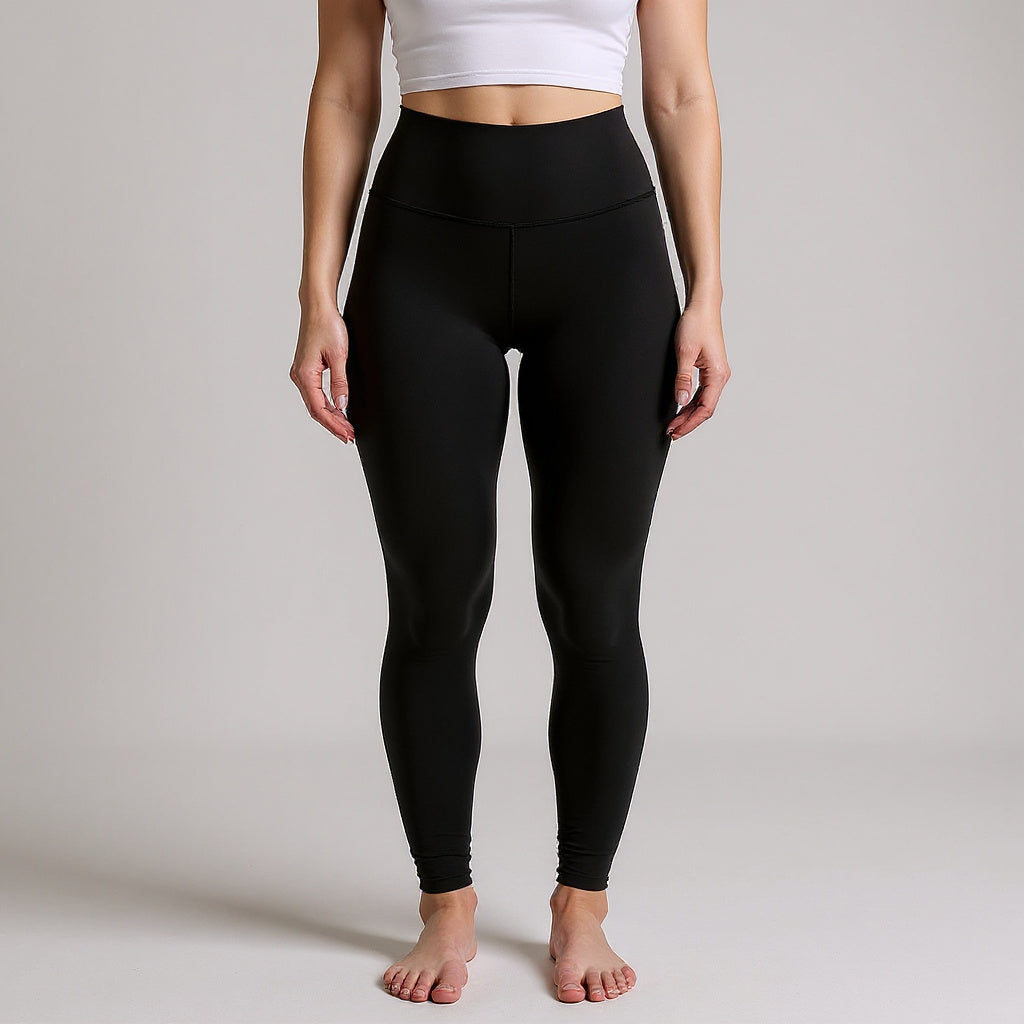 Image 4 Lifestyle Shot of high-waisted yoga leggings, sleek, modern, minimalist, athleisure, versatile