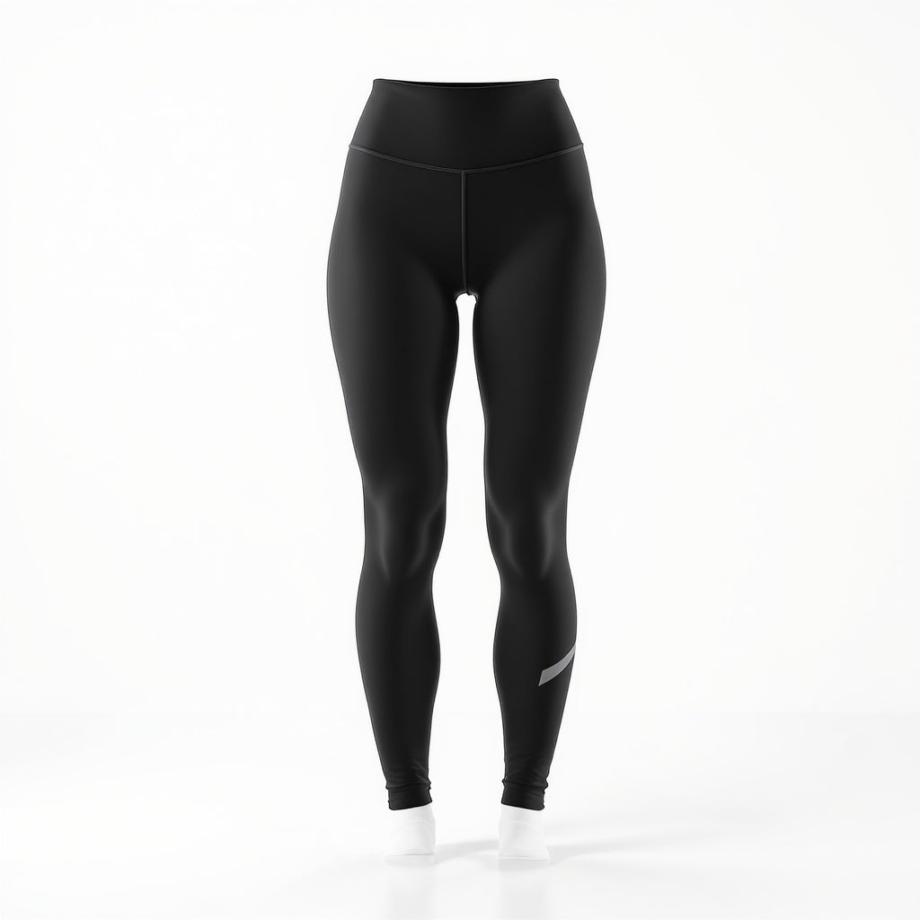 Image 1 Front Hero of high-waist running leggings, sleek,modern,athletic,versatile,minimalist